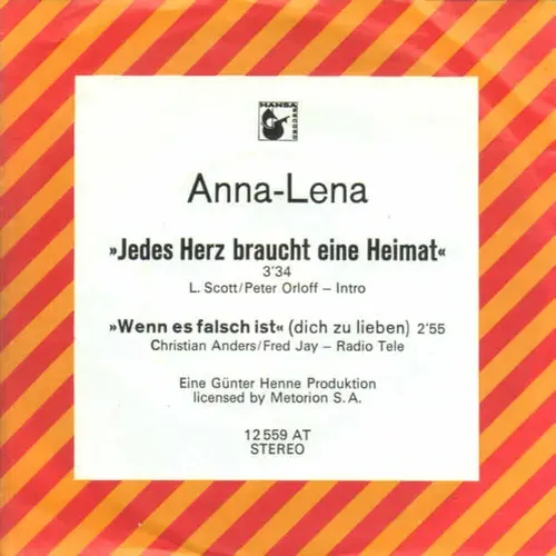 Anna-Lena - Jedes Herz braucht eine Heimat (nur PROMO-Cover)