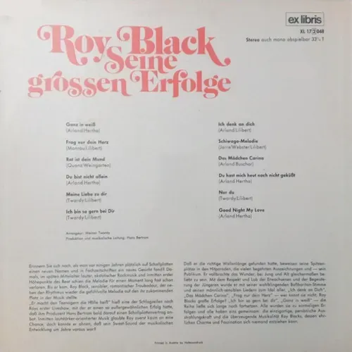 Black Roy - Seine grossen Erfolge (LP-CH-EX Libris) – Bild 2