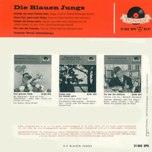 Blauen Jungs - Solang du einen Freund hast (EP-AK) – Bild 2
