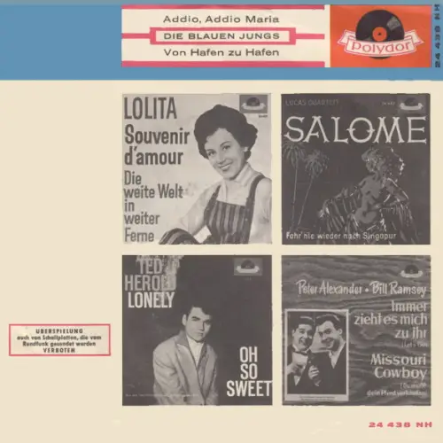 Blauen Jungs - Addio, Addio Maria (nur Cover) – Bild 2