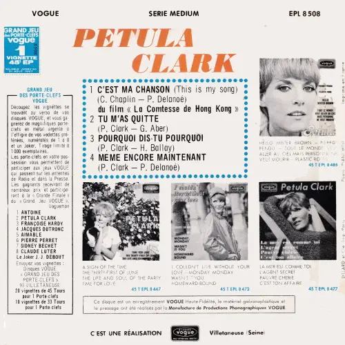 Clark Petula - C'est ma chanson (EP-FR) (AK) – Bild 2