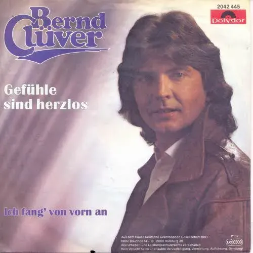 Clüver Bernd - Gefühle sind herzlos (nur Cover)