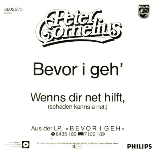 Cornelius Peter - Bevor i geh – Bild 2