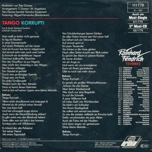 Fendrich Rainhard - Tango Korrupti – Bild 2