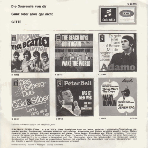 Gitte - Die Souvenirs von dir – Bild 2