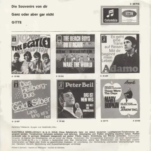 Gitte - Die Souvenirs von dir – Bild 2