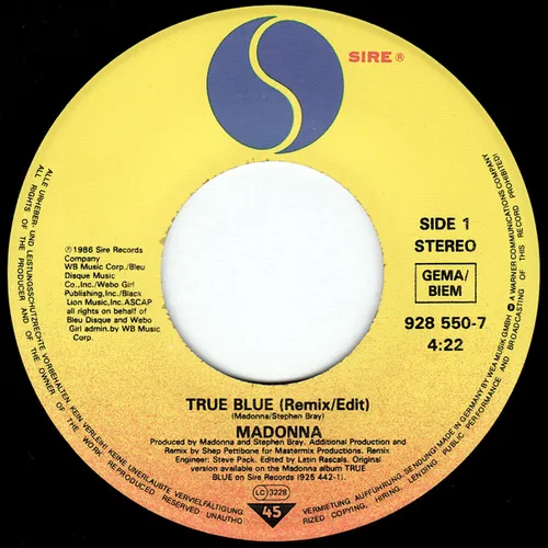 Madonna - True blue (Remix/Edit) – Bild 3