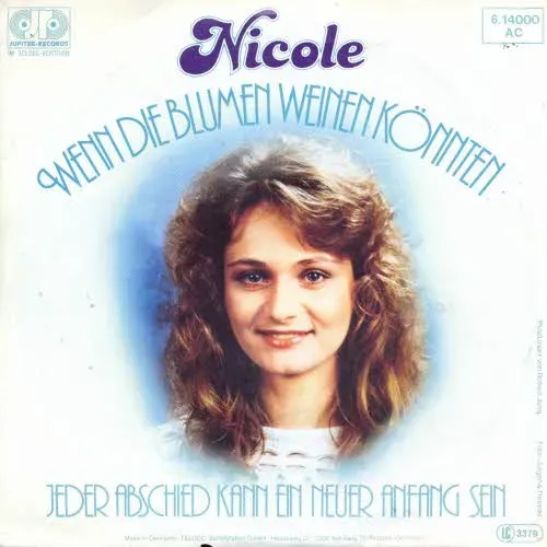 Nicole - Wenn die Blumen weinen könnten (nur Cover)