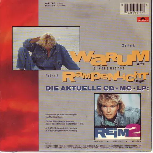 Reim Matthias - Warum (nur Cover) – Bild 2