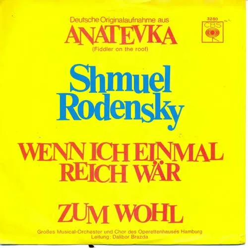 Rodensky Shmuel - Wenn ich einmal reich wär