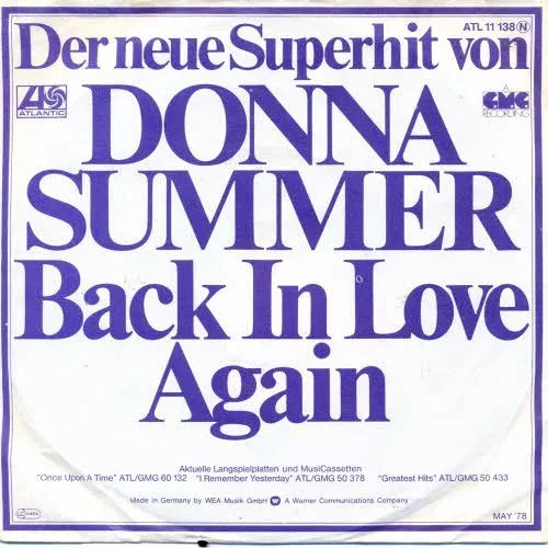 Summer Donna - Back in love again (nur Cover)