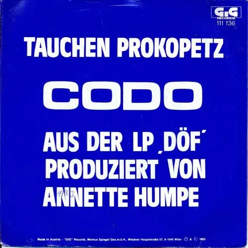 Tauchen Prokopetz - Codo (CH-Pressung)