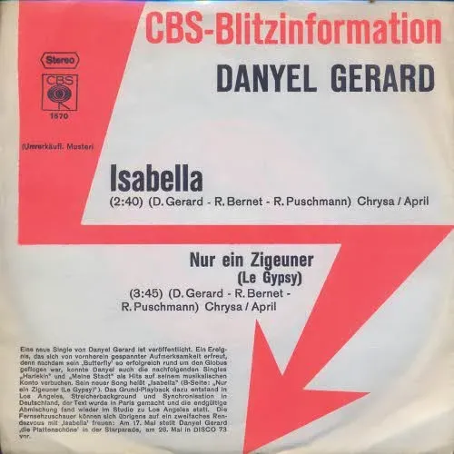 Gerard Danyel - Isabella (PROMOCOVER)