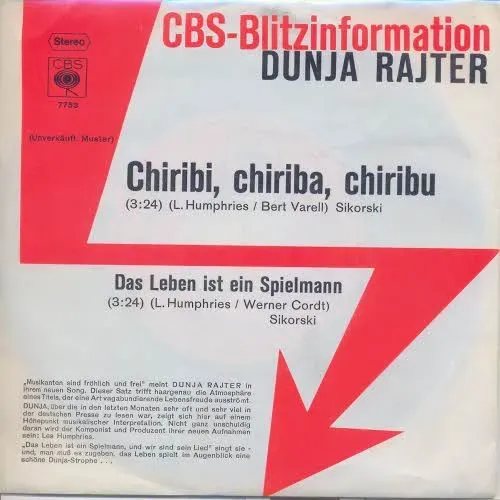 Rajter Dunja - Chiribi, chiriba, chiribu (PROMOCOVER)