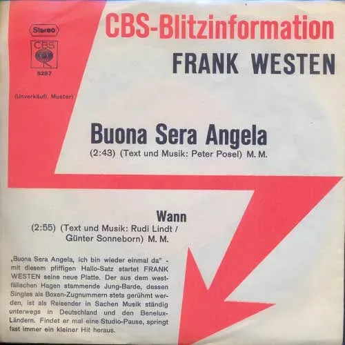 Westen Frank - Buona Sera Angela (PROMOCOVER)
