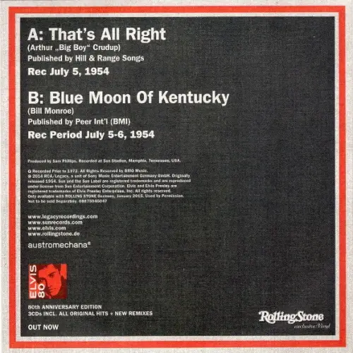Presley Elvis - That's all right (Rolling Stone-Beilage) – Bild 2
