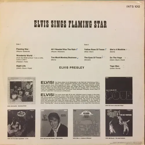 Presley Elvis - sings Flaming Star (LP) – Bild 2