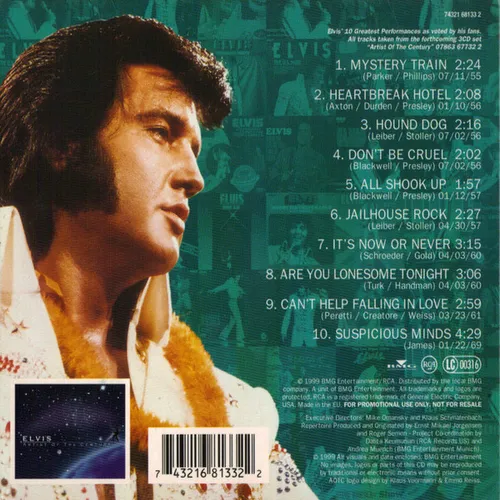 Presley Elvis - Artist of the Century (PROMO-CD) – Bild 2