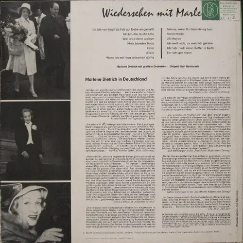 Dietrich Marlene - Wiedersehen mit Marlene (LP) – Bild 2