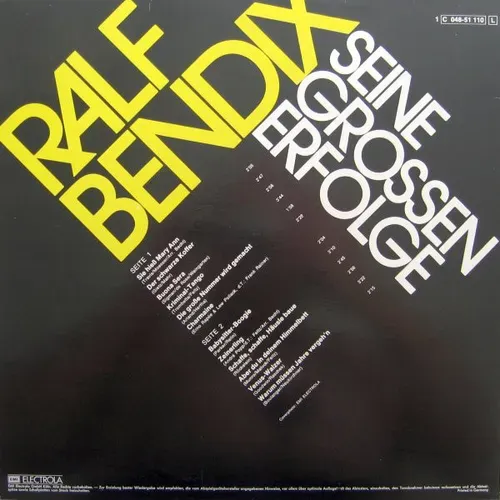 Bendix Ralf - Seine grössten Erfolge (LP) – Bild 2