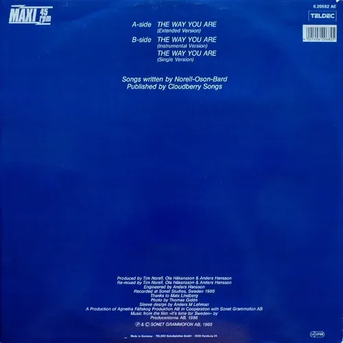 Agnetha Fältskog & Ola Håkansson - The way you are (Maxi-Single) – Bild 2