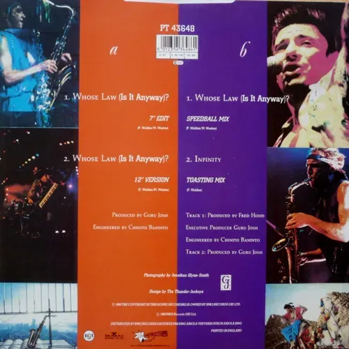 Guru Josh - Whose law (Is it anyway?) (Maxi-Single) – Bild 2