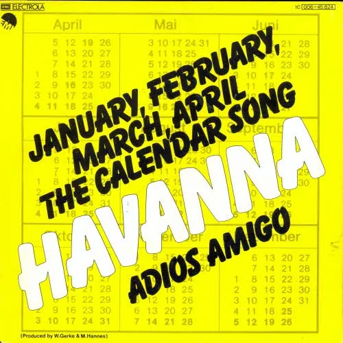 Havanna - January, February, March, April - The Calendar Song (nur Cover)