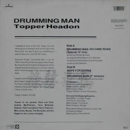 Headon Topper - Drumming man (Maxi-Single) – Bild 2