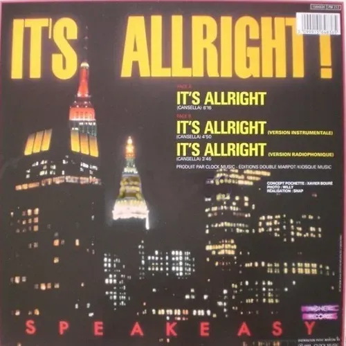 Speakeasy - It's allright (Maxi-Single) – Bild 2