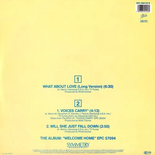'Til Tuesday - What about love (Maxi-Single) – Bild 2