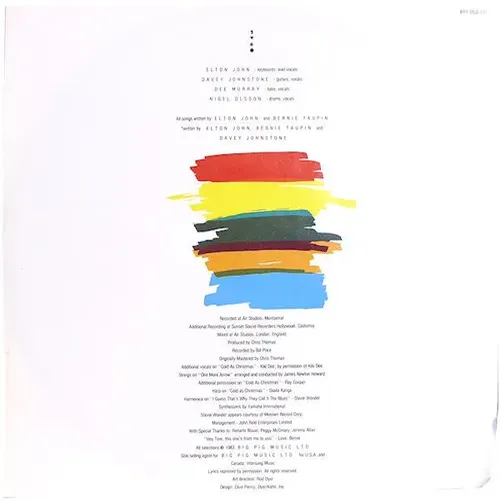 John Elton - Too low for zero (LP) – Bild 3