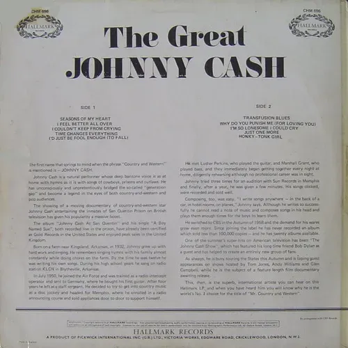 Cash Johnny - The Great Johnny Cash (LP-UK) – Bild 2