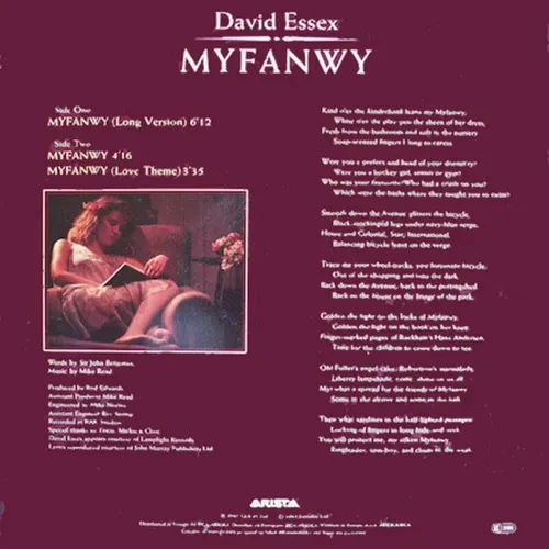 Essex David - Myfanwy (Maxi-Single - UK) – Bild 2