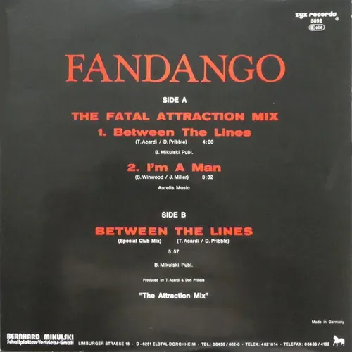 Fandango - The Fatal Attraction Mix (Maxi-Single) – Bild 2