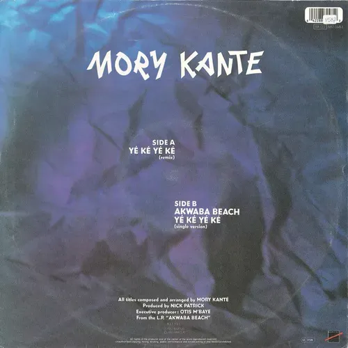 Kante Mory - Yé Ké Yé Ké (Maxi-Single) – Bild 2