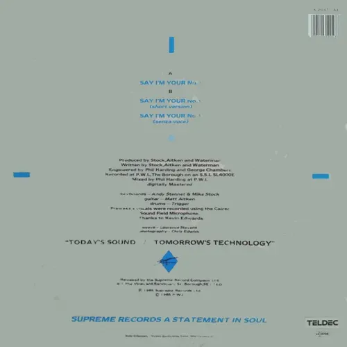 Princess - Say I'm your No. 1 (Maxi-Single) – Bild 2