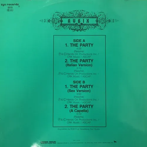 Rubix - The party (Maxi-Single) – Bild 2