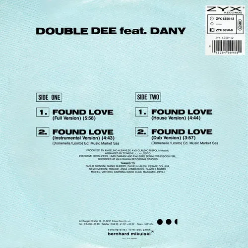 Double Dee - Found love (Maxi-Single) – Bild 2