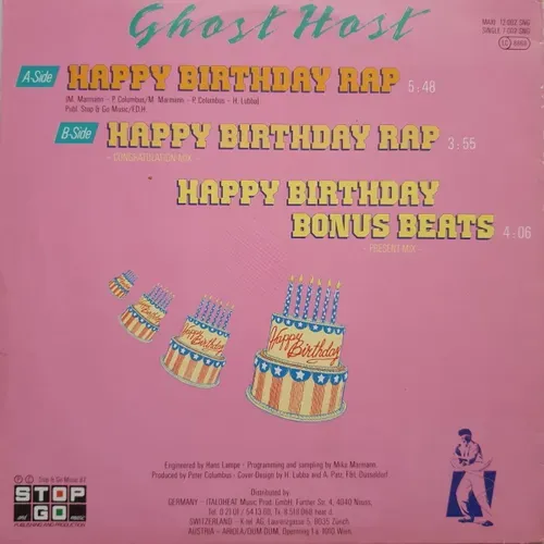 Ghost Host - Happy Birthday Rap (Maxi-Single) – Bild 2