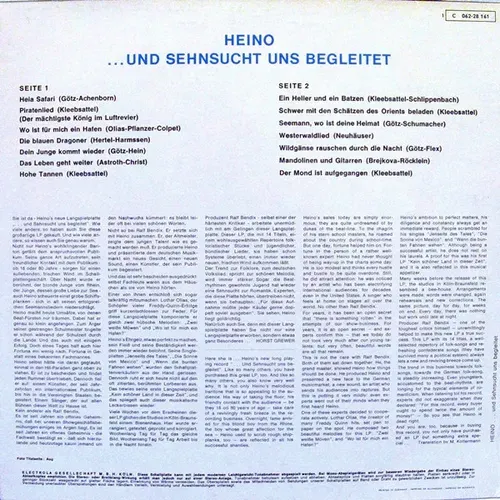 Heino - ...und Sehnsucht uns begleitet (LP) – Bild 2