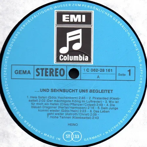 Heino - ...und Sehnsucht uns begleitet (LP) – Bild 3