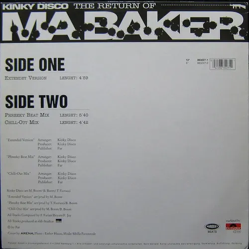 Kinky Disco - The return of "Ma Baker" (Maxi-Single-NL) – Bild 2