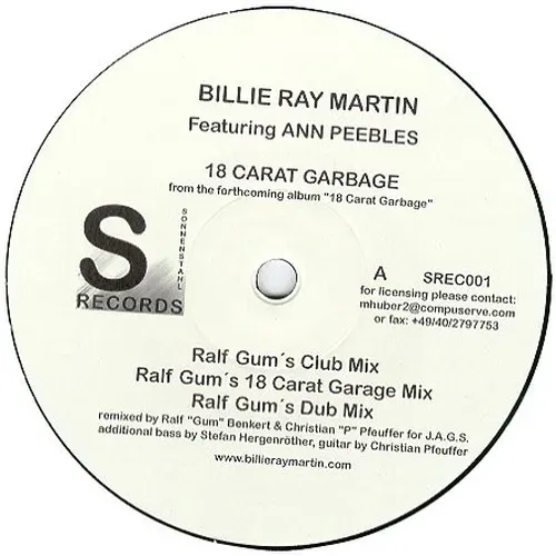 Martin Billie Ray - 18 Carat Garbage (Maxi-Single)