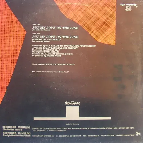 Pandy Darryl - Put my love on the line (Maxi-Single) – Bild 2