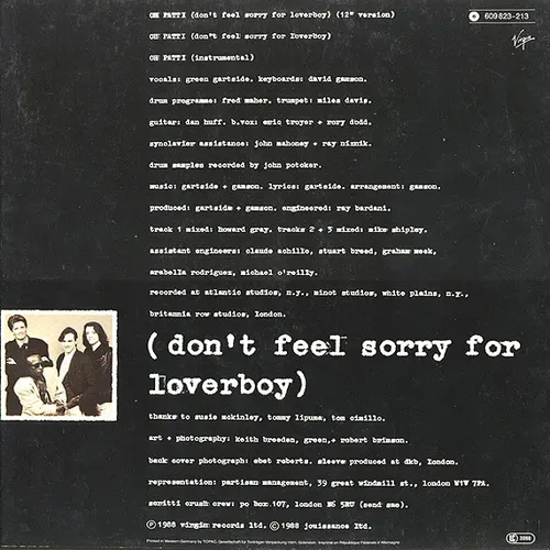 Scritti Politti + Davis Miles - Oh Patti (Don't feel sorry for loverboy) (Maxi-Single) – Bild 2