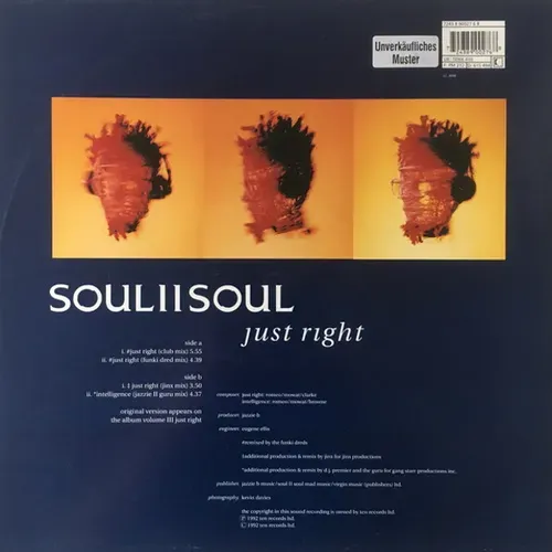 Soul II Soul - Just right (Maxi-Single) – Bild 2