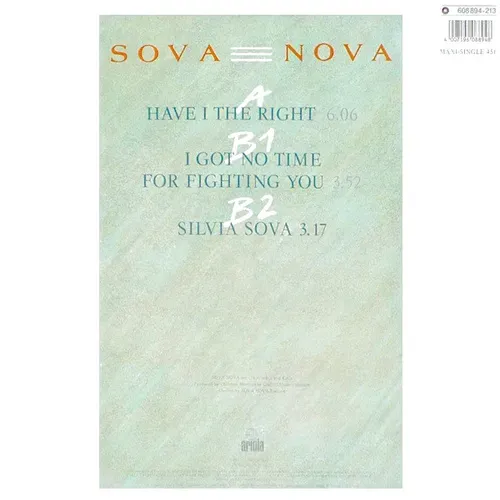 Sova Nova - Have I the right (Maxi-Single) – Bild 2