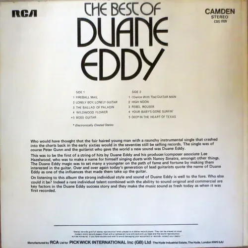 Eddy Duane - The Best of (LP-UK) – Bild 2
