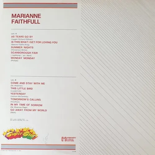 Faithfull Marianne - Marianne Faithfull (LP-IT) – Bild 2