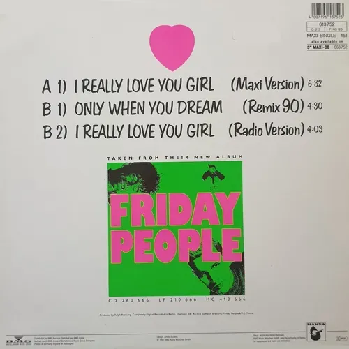 Friday People & Motte D. J. - I really love you girl (Maxi-Single) – Bild 2